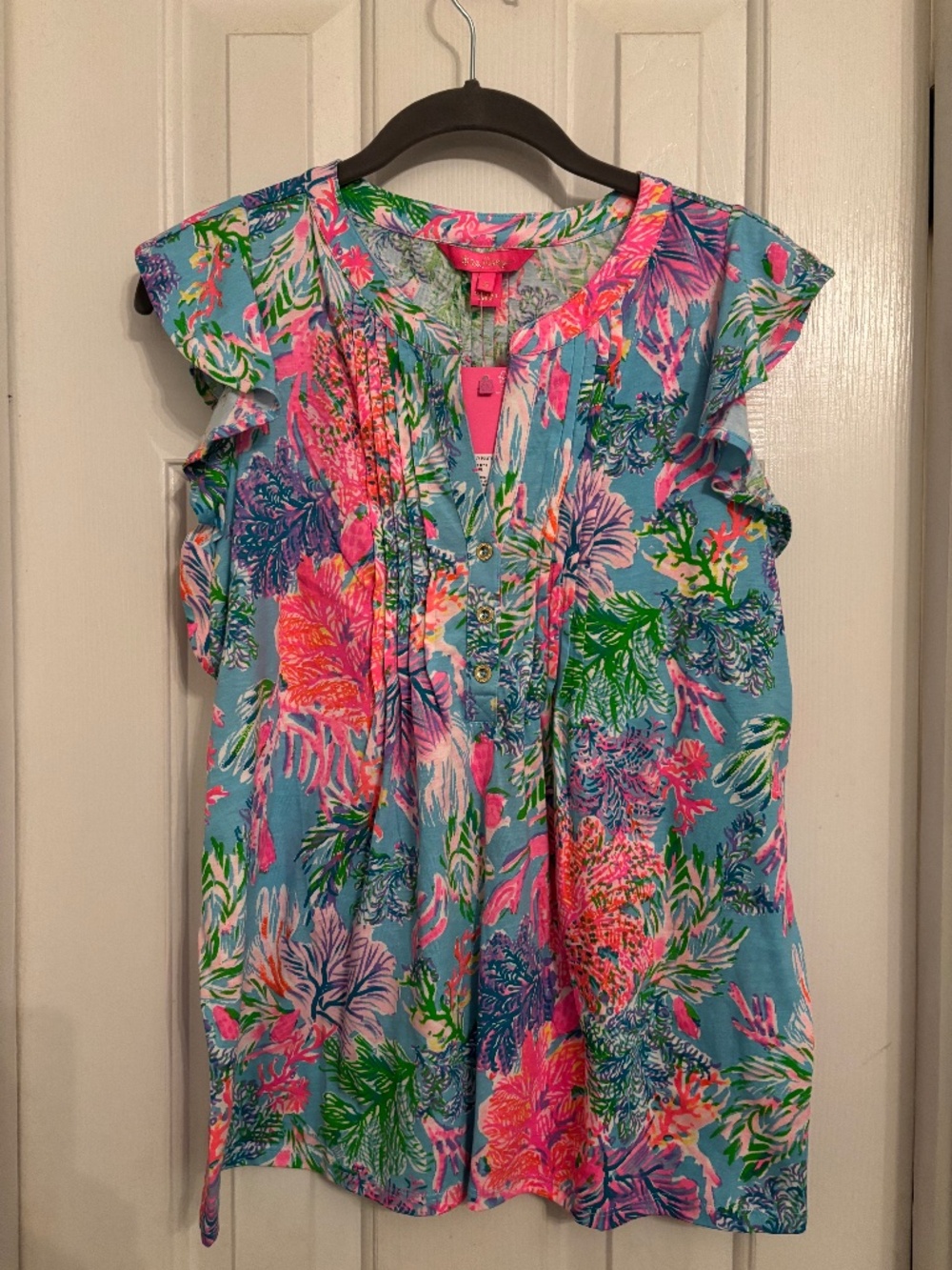 NWT Lilly Pulitzer Golda Top in Celestial Blue - Cay to My Heart